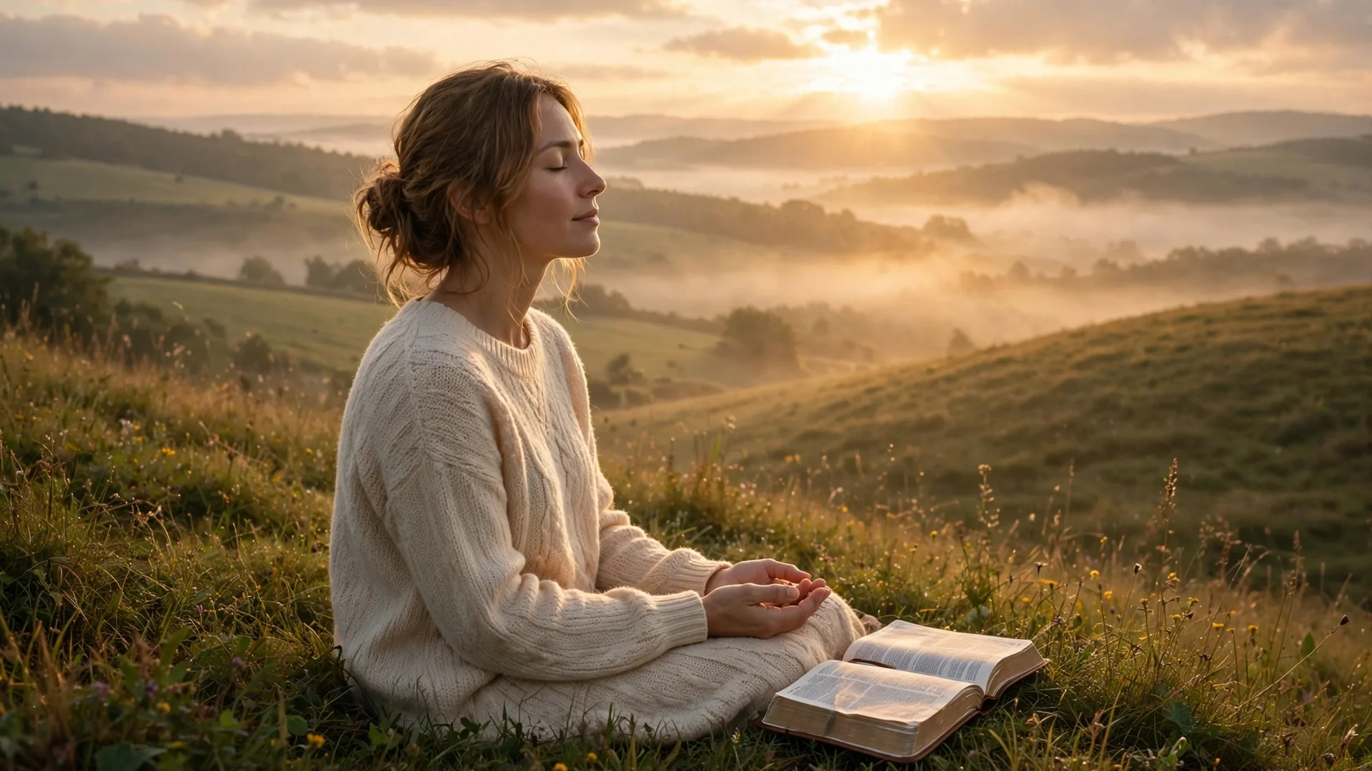 Panic Attacks and Faith: When Your Body Betrays You - a peaceful believer finding calm from anxiety through prayer at dawn