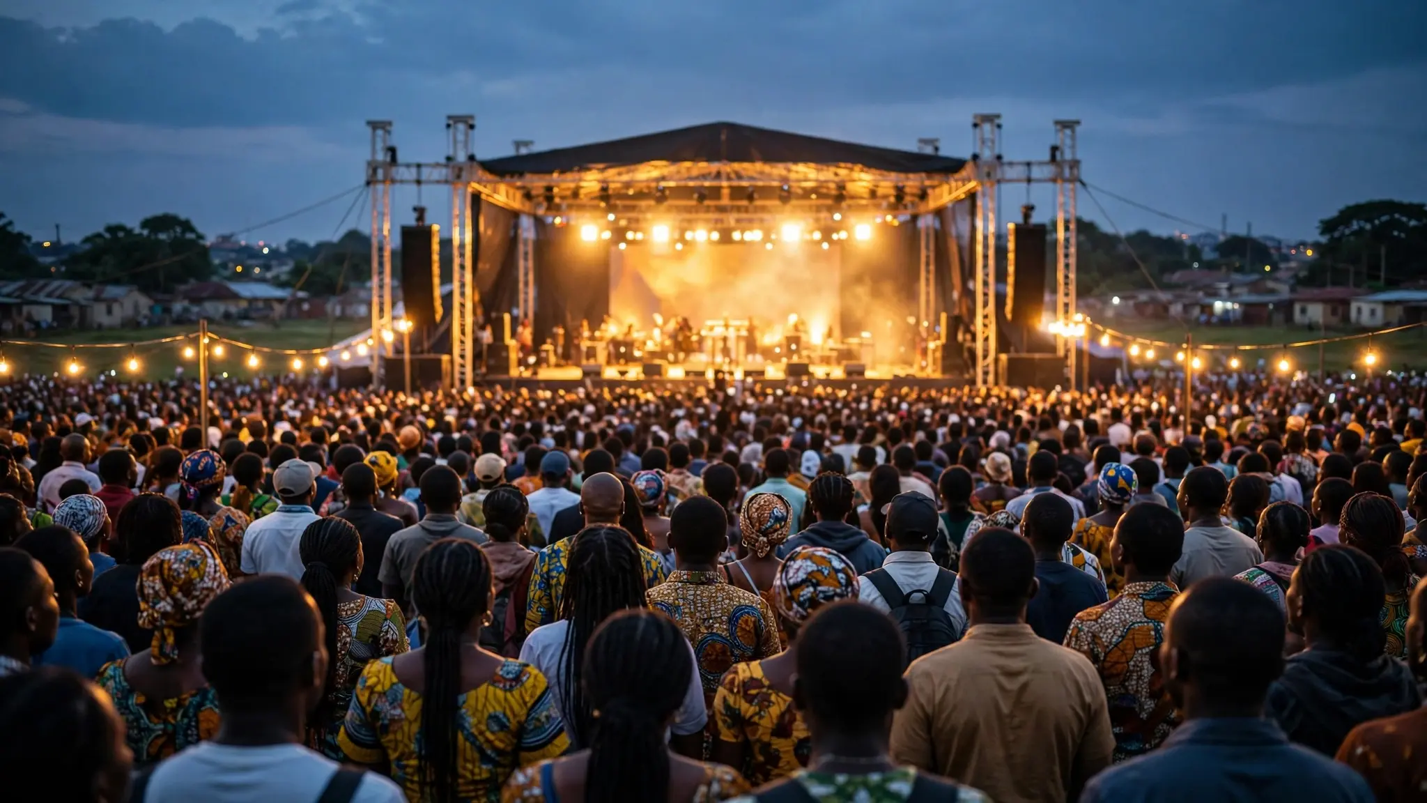 Evangelist Andrew Palau preaching at the Love Ghana Festival at Kumasi Racecourse, Ghana