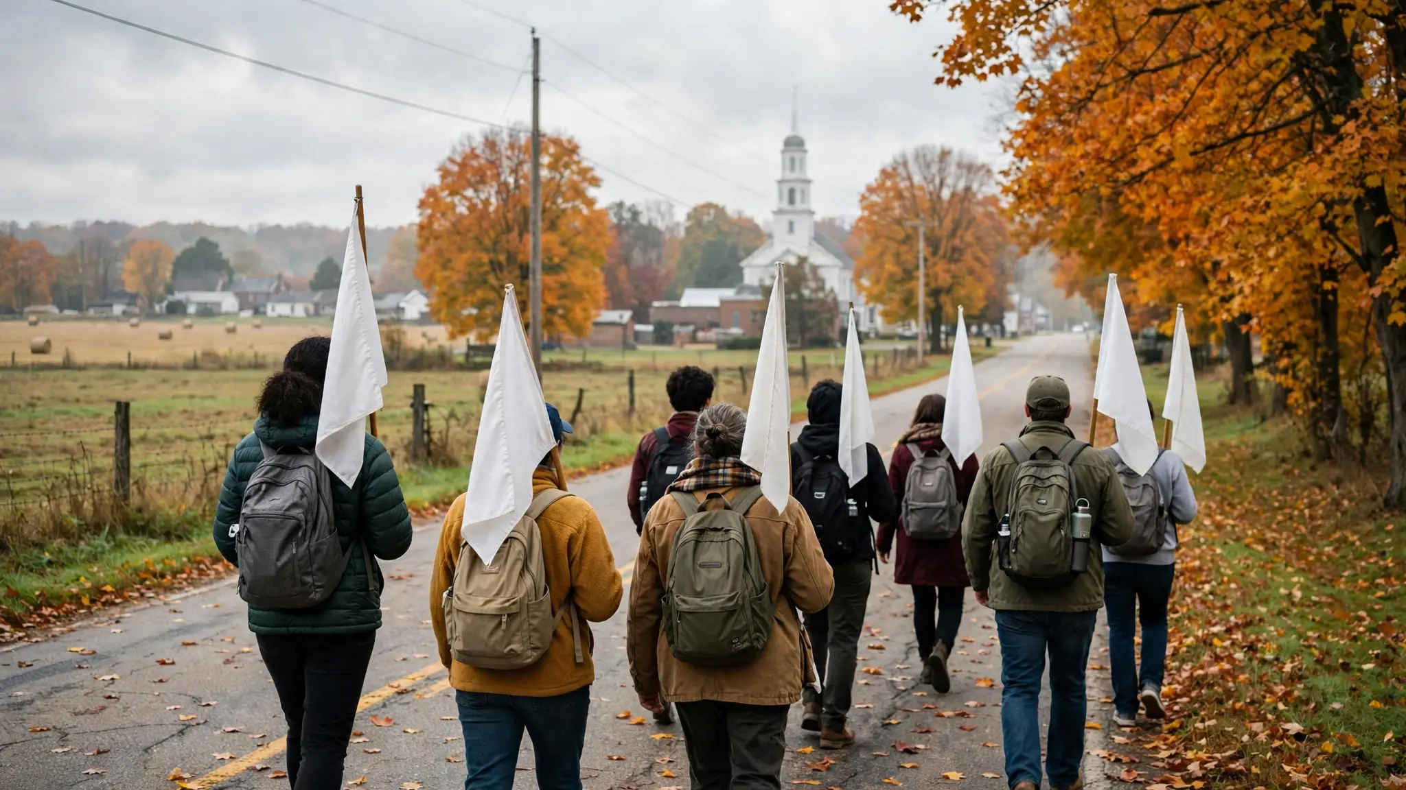 Haitian Christian pilgrims walking from Springfield to Columbus Ohio in October 2026