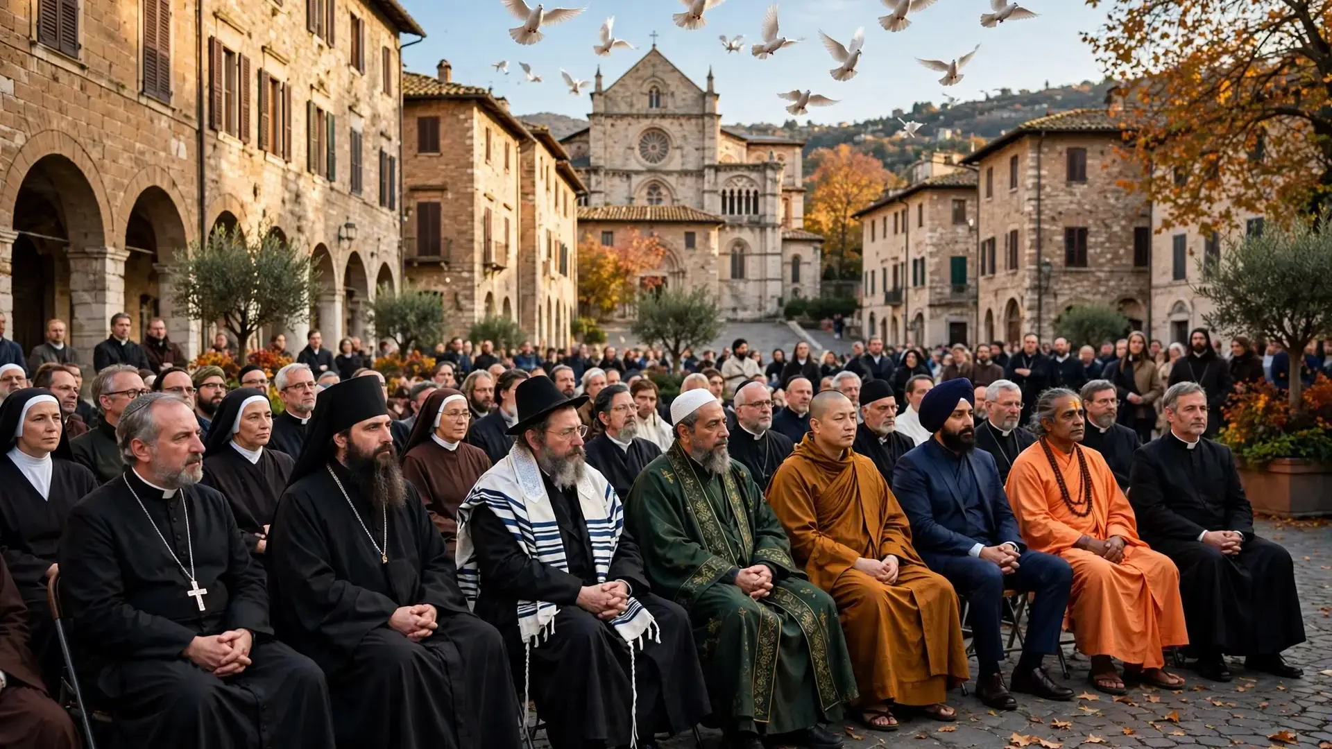 Religious leaders gathered in Assisi, Italy, for the 40th anniversary peace meeting