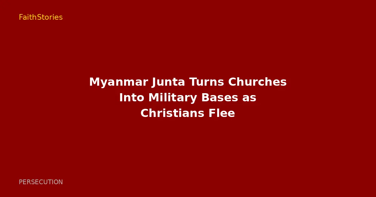 Myanmar Junta Turns Churches Into Military Bases as Christians Flee