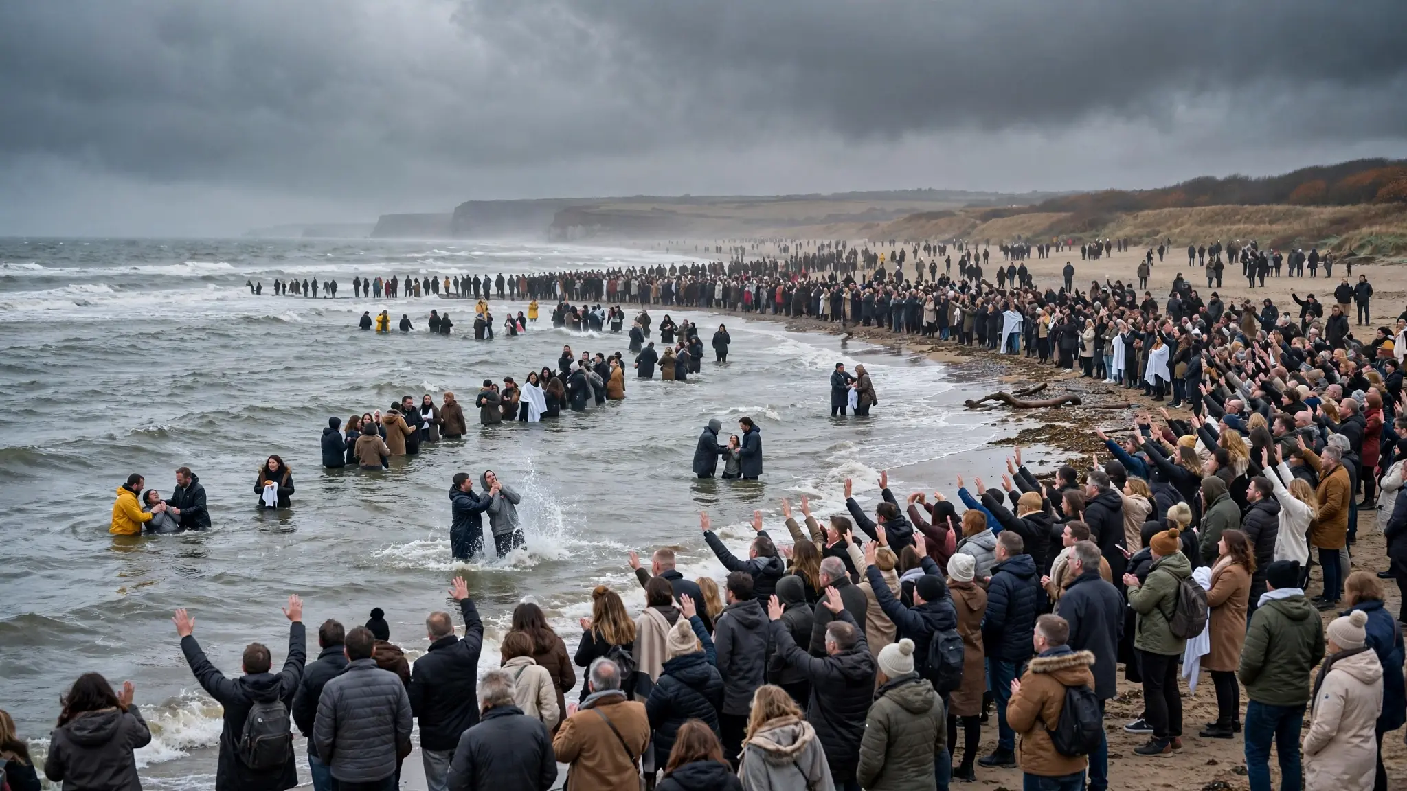 Latest: 550 Baptized in Freezing North Sea as UK Revival Accelerates